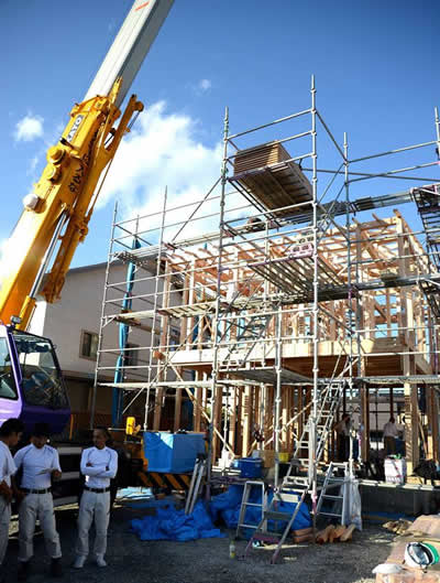 長野県エルハウス建築現場