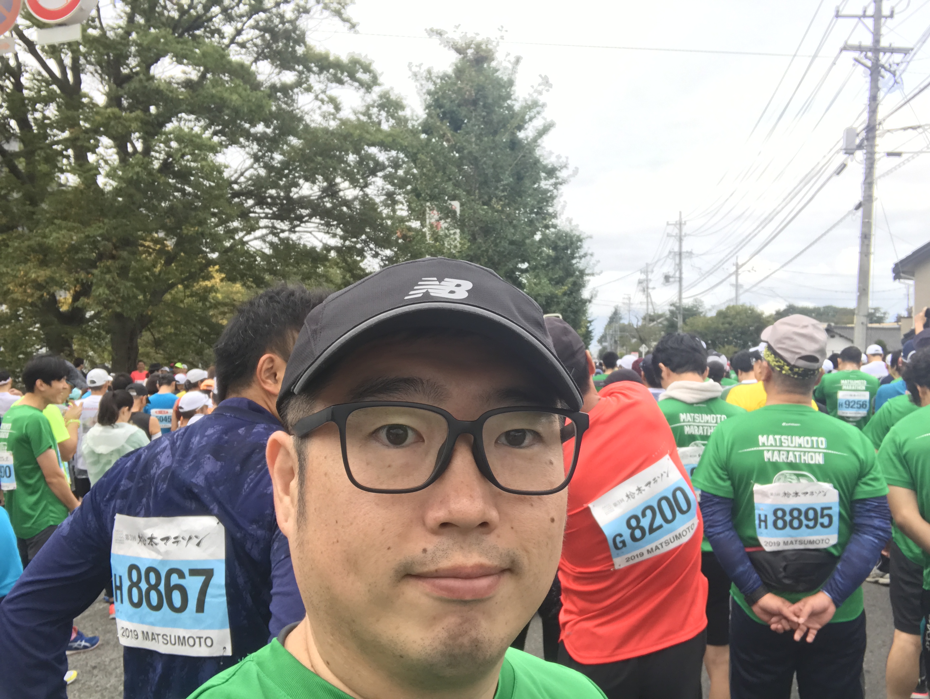 第3回松本マラソンのスタート地点に並びました