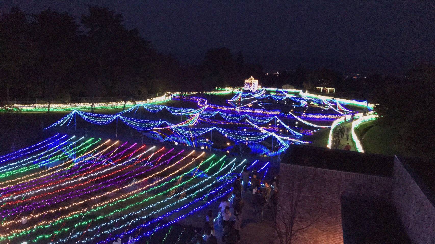 国営アルプスあずみの公園のイルミネーション