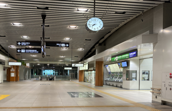 緊急事態宣言時の松本駅