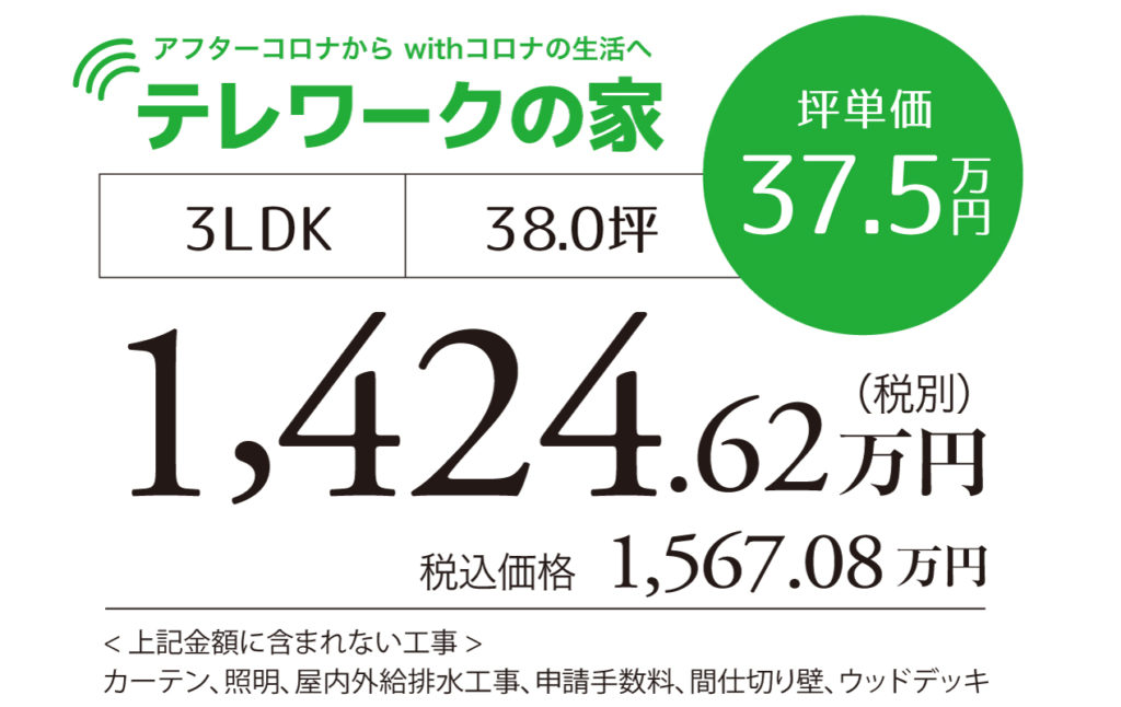 テレワークの家価格