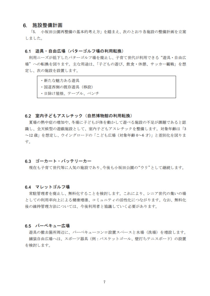 塩尻市小坂田公園再整備計画書