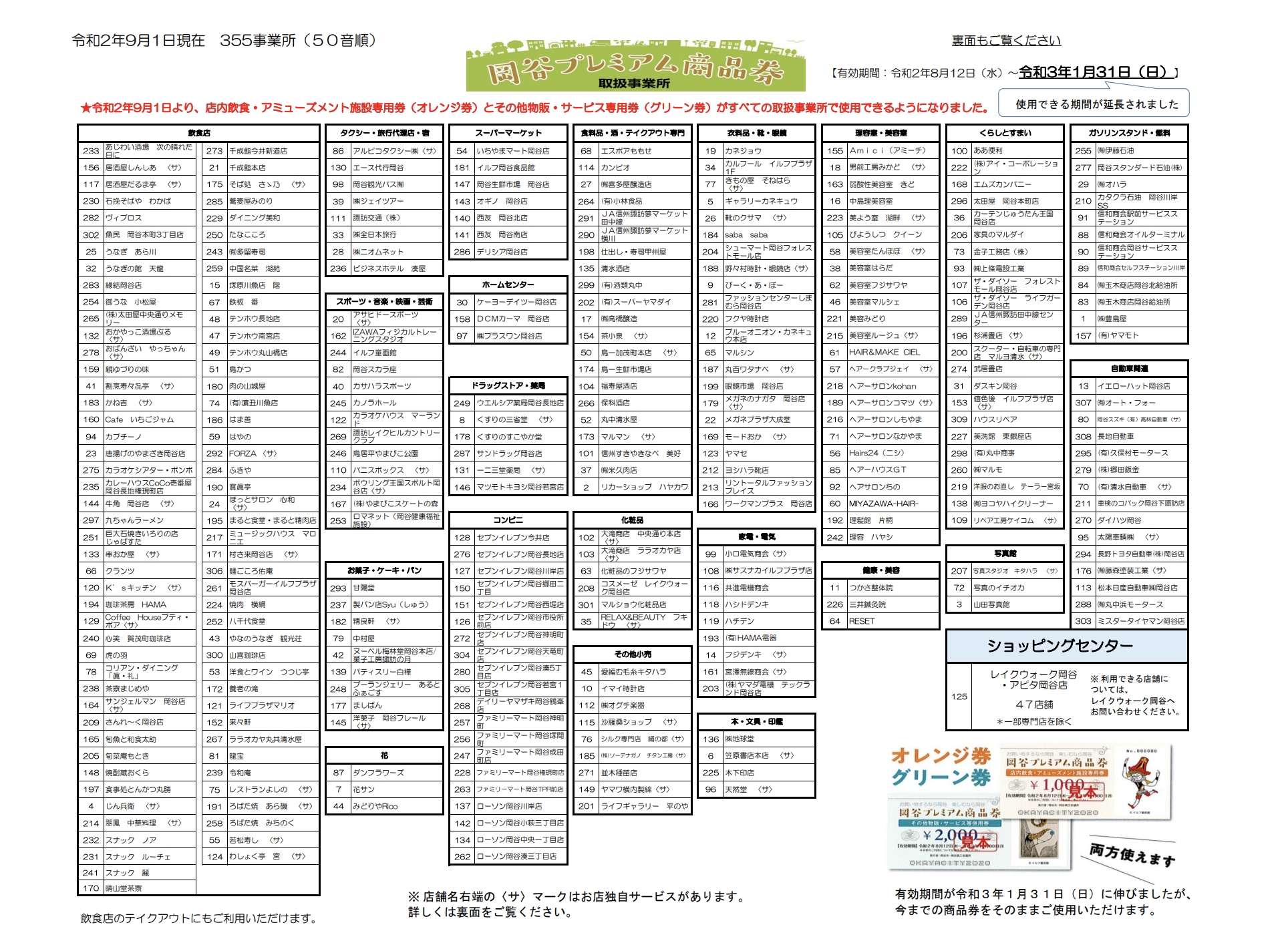 商品 券 プレミアム 岡谷