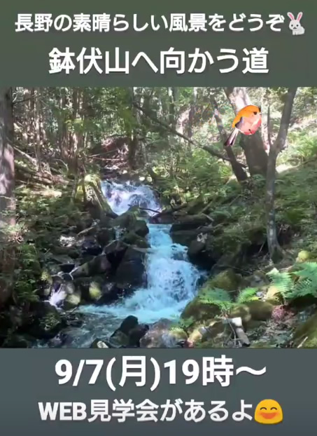 インスタグラムストーリー鉢伏山へ向かう