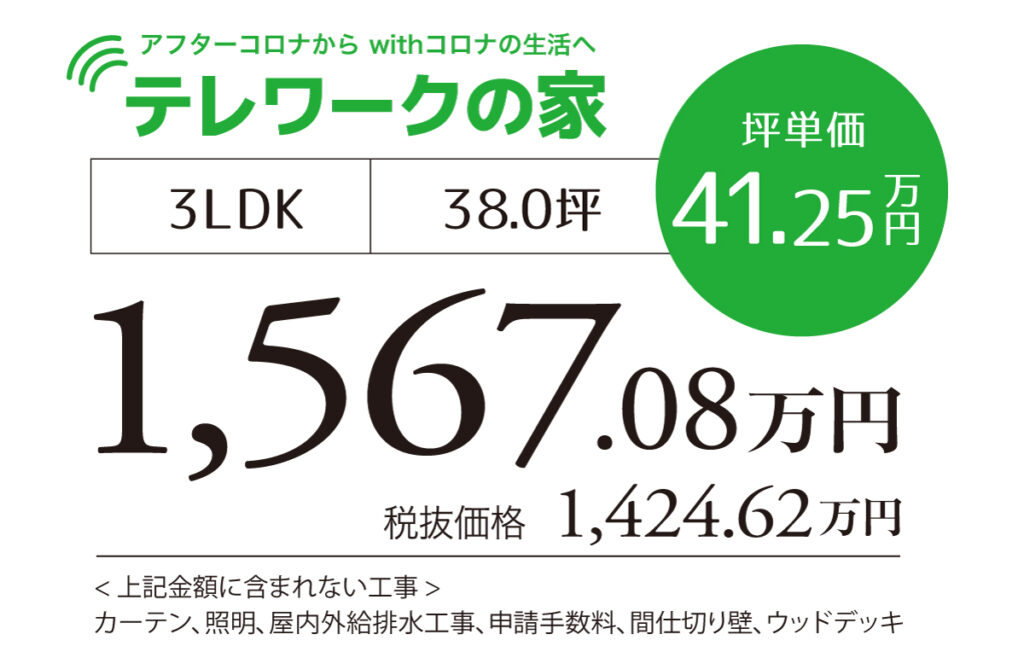 テレワークの家価格
