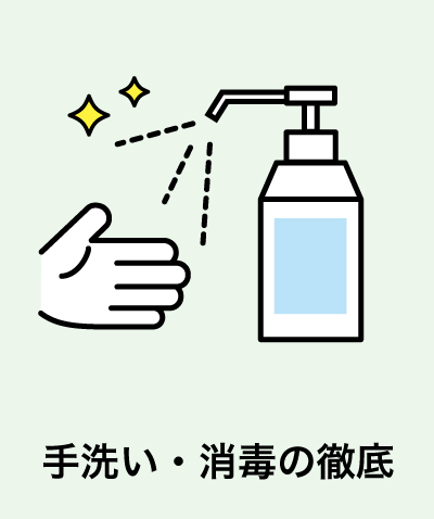 手洗い・消毒の徹底