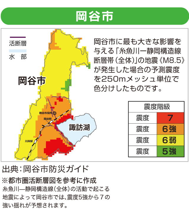 岡谷　揺れやすさMAP