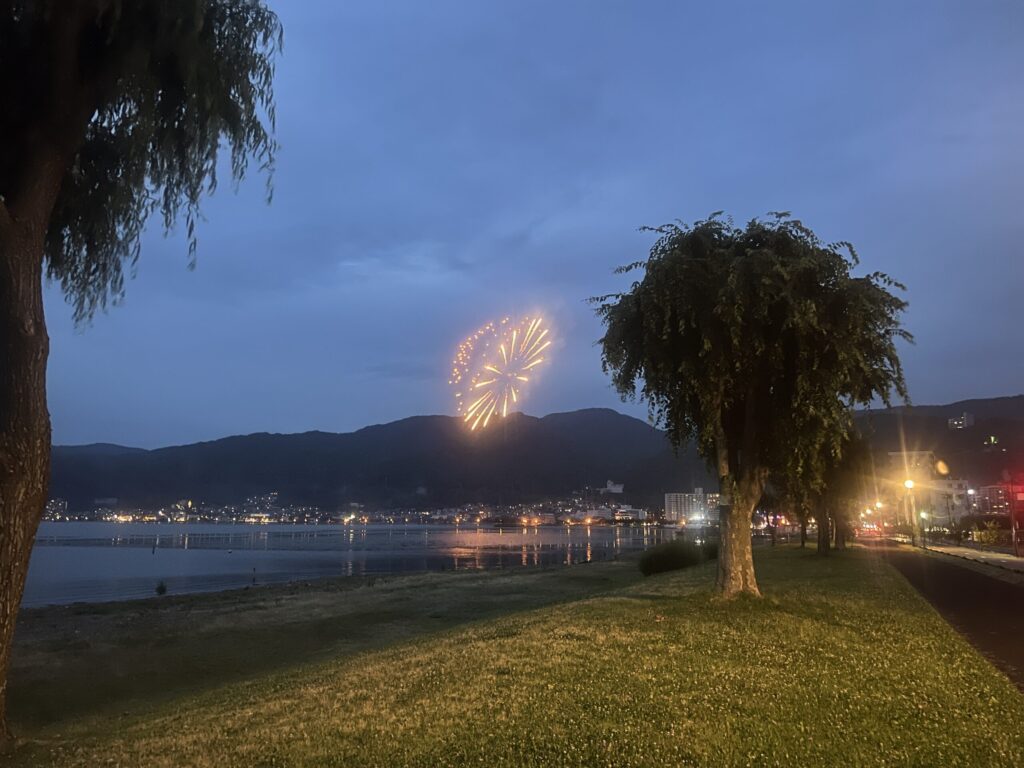 諏訪湖の花火