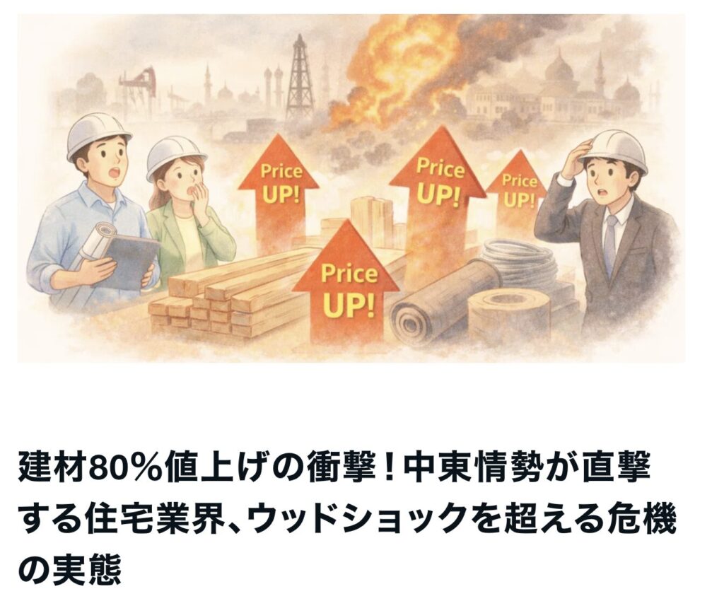 中東情勢が直撃建築業界に激震｜茅野市で注文住宅ならエルハウス